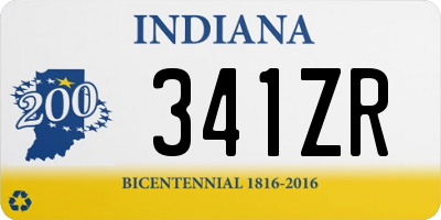 IN license plate 341ZR