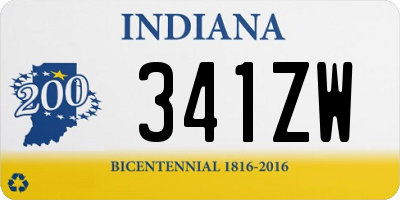 IN license plate 341ZW