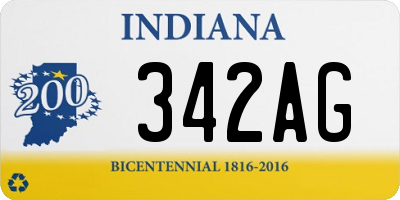 IN license plate 342AG