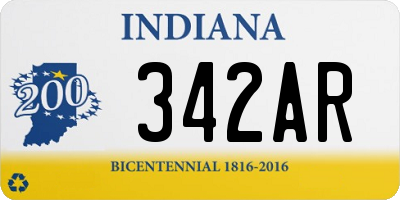 IN license plate 342AR