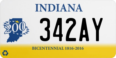 IN license plate 342AY