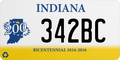 IN license plate 342BC