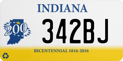 IN license plate 342BJ