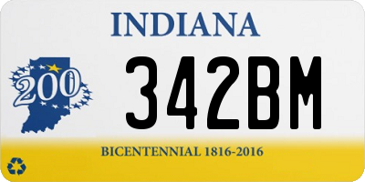 IN license plate 342BM