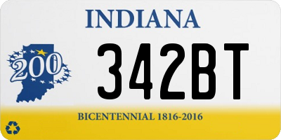 IN license plate 342BT