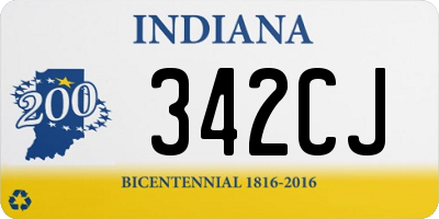 IN license plate 342CJ