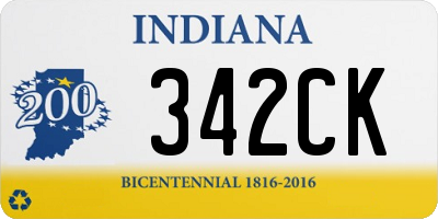 IN license plate 342CK