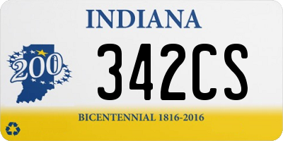 IN license plate 342CS