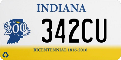 IN license plate 342CU