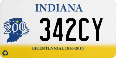 IN license plate 342CY