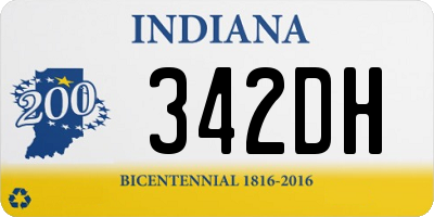 IN license plate 342DH