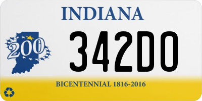 IN license plate 342DO