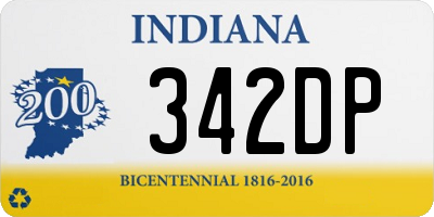 IN license plate 342DP