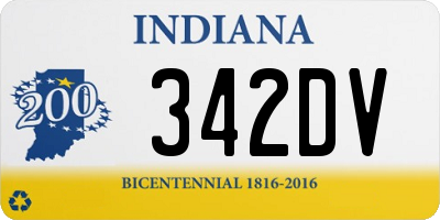 IN license plate 342DV