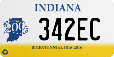 IN license plate 342EC