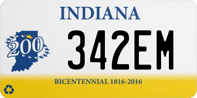 IN license plate 342EM