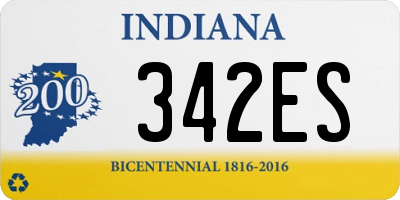 IN license plate 342ES