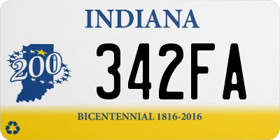 IN license plate 342FA