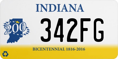 IN license plate 342FG