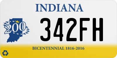 IN license plate 342FH