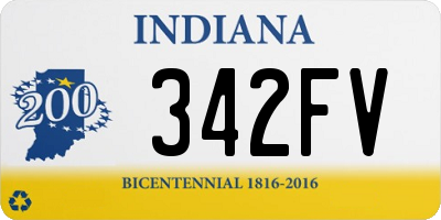 IN license plate 342FV