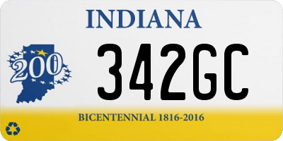 IN license plate 342GC