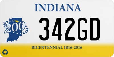 IN license plate 342GD