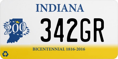 IN license plate 342GR