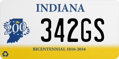 IN license plate 342GS