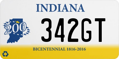 IN license plate 342GT