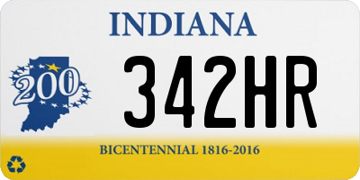 IN license plate 342HR