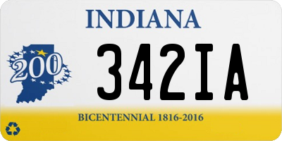 IN license plate 342IA