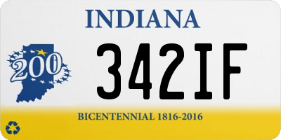 IN license plate 342IF