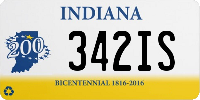 IN license plate 342IS