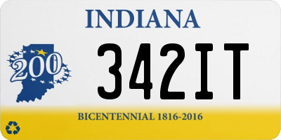 IN license plate 342IT