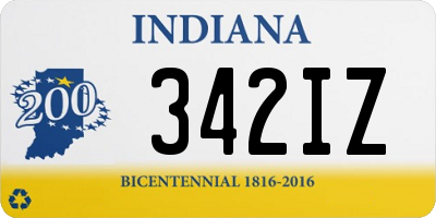 IN license plate 342IZ