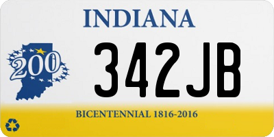 IN license plate 342JB