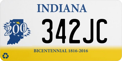 IN license plate 342JC