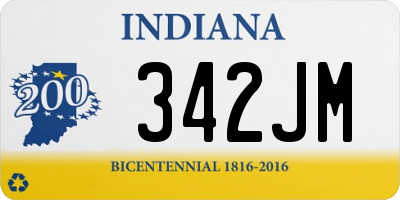 IN license plate 342JM