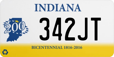IN license plate 342JT