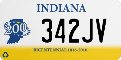 IN license plate 342JV