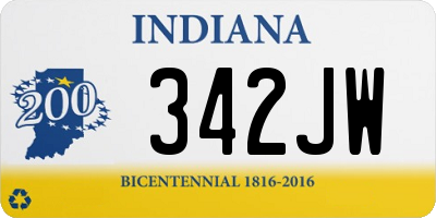 IN license plate 342JW