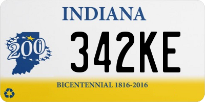 IN license plate 342KE