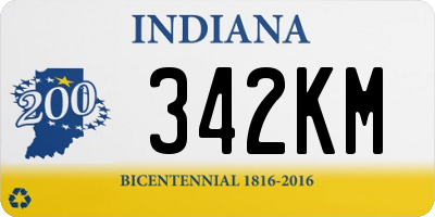 IN license plate 342KM