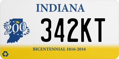 IN license plate 342KT