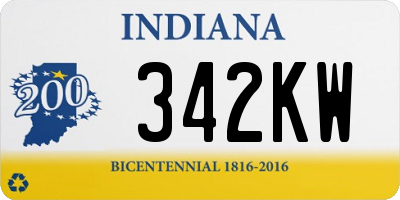 IN license plate 342KW