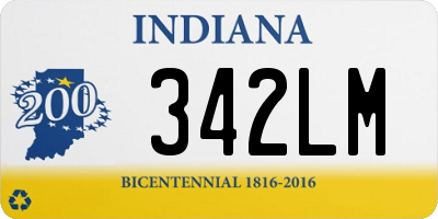 IN license plate 342LM