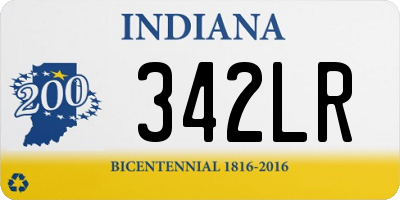 IN license plate 342LR