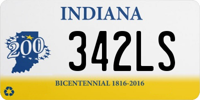 IN license plate 342LS