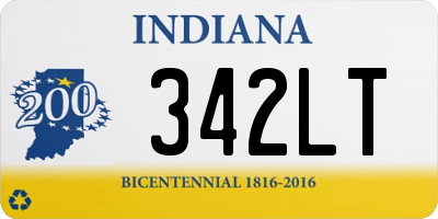 IN license plate 342LT